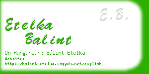 etelka balint business card