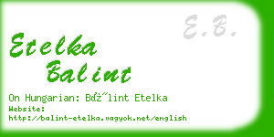 etelka balint business card